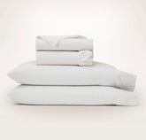 Signature Hemmed Sheet Set - White/Oak Delicate Stripe