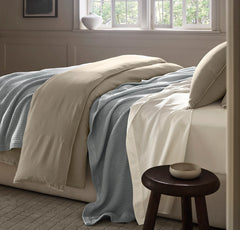 Modern Crochet Bed Blanket - Shore