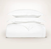 Signature Embellished Duvet Set - White/White Embroidered