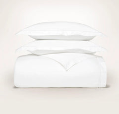 Signature Embellished Duvet Set - White/White Embroidered