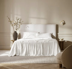 Modern Crochet Bed Blanket - White