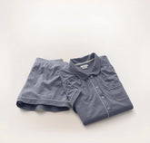 Soft Knit Short Sleeve & Shorts Pajama Set - Mineral