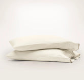 Signature Embellished Pillowcase Set - Cream/Sand Curved Edge