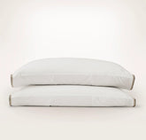 Percale Embellished Pillowcase Set - White/Pewter/Oak Trielle