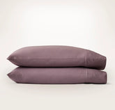 Percale Hemmed Pillowcase Set - Plum