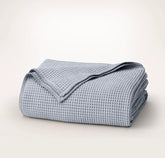 Waffle Bed Blanket - Hydrangea/Bay Whipstitch