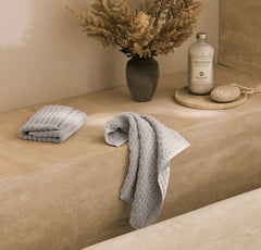 Turkish Waffle Washcloths (Pair) - Pewter