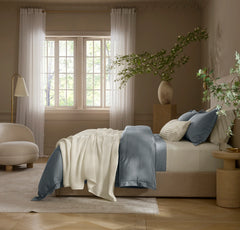 Waffle Bed Blanket - Cream