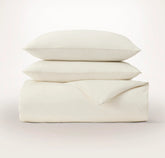 Signature Embellished Duvet Set - Cream/Cream Piped Edge