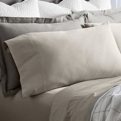 Percale Hemmed Pillowcase Set - Pewter