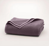 Waffle Bed Blanket - Deep Plum