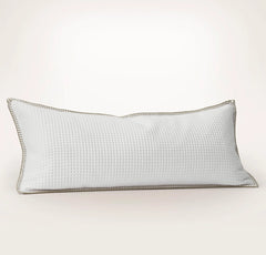 Waffle Pillow Cover - White/Oak Whipstitch