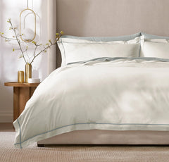 Signature Embellished Duvet Set - White/Shore Embroidered