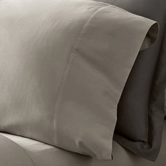 Percale Hemmed Pillowcase Set - Pewter