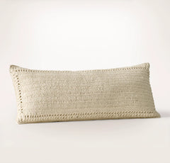 Summer Crochet Pillow Cover - Lumbar (Natural)