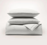 Signature Embellished Duvet Set - Mist/Mist Ladder Stitch