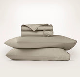 Signature Embellished Sheet Set - Oak/Walnut Piped Edge