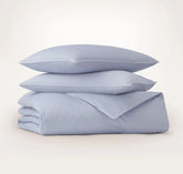 Signature Embellished Duvet Set - Hydrangea/White Piped Edge