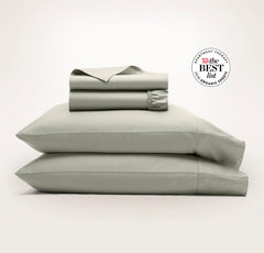 Percale Hemmed Sheet Set - Sageleaf