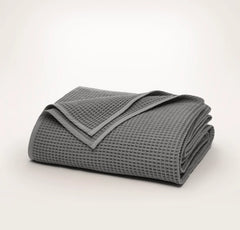 Waffle Bed Blanket - Stone
