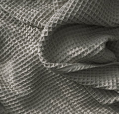 Waffle Bed Blanket - Pewter