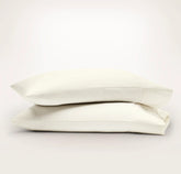 Percale Hemmed Pillowcase Set - Cream