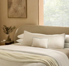 Threadmark Pillow Cover (Grand Lumbar) - Soft White/Melange Shore