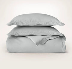 Percale Embellished Duvet Set - Shore/Shore Curved Edge