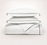 Signature Embellished Duvet Set - White/Night Embroidered