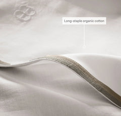 Signature Embellished Pillowcase Set - White/Pewter/Oak Trielle