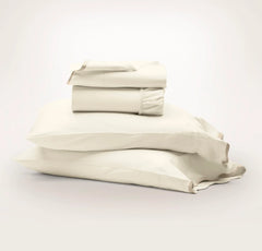 Signature Embellished Sheet Set - Cream/Sand Curved Edge