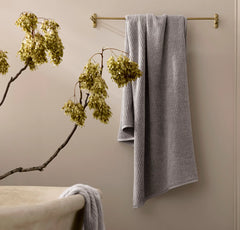 Turkish Ribbed Bath Towel - Stone