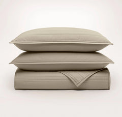 Signature Stripe Quilt Set - Oak