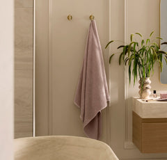 Turkish Ribbed Bath Sheet - Dusty Rose