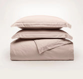 Signature Hemmed Duvet Set - Dusty Rose