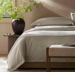 Signature Hemmed Duvet Set - Oak