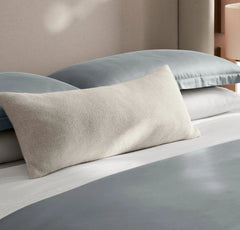 Alpaca Pin Check Pillow Cover - Ivory/Pewter