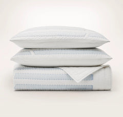 Shoreline Quilt Set - White/Seabreeze