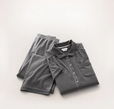 Soft Knit Short Sleeve & Pants Pajama Set - Night