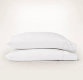Percale Embellished Pillowcase Set - White/White Embroidered