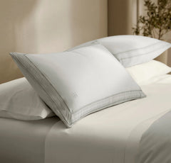 Signature Embellished Duvet Set - Mist/Mist Ladder Stitch