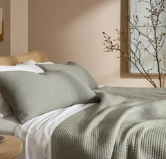 Signature Textured Stitch Quilted Sham - Sageleaf