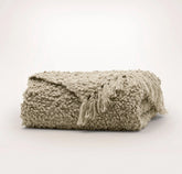 Cozy Boucle Throw Blanket - Heathered Oak