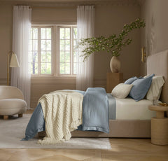 Modern Crochet Bed Blanket - Shore