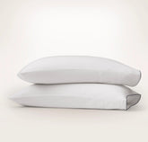 Signature Embellished Pillowcase Set - White/Coastal Navy Piped Edge