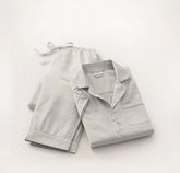 Signature Short Sleeve & Pants Pajama Set - Pewter