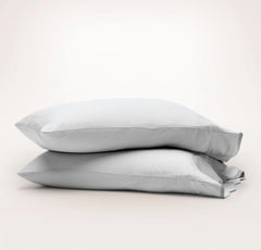 Signature Embellished Pillowcase Set - Sky/Shore Curved Edge