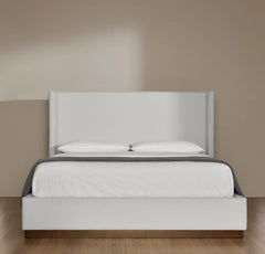 Upholstered Wingback Bed - Mist