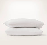 Signature Embellished Pillowcase Set - White/White Piped Edge