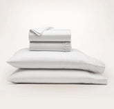 Signature Hemmed Sheet Set - White/Mineral Delicate Stripe